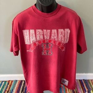 80s Harvard Crimson Shirt University Alumni Student Red XL